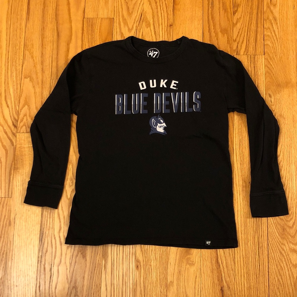 47 Youth Black Duke Blue Devils Long Sleeve Tee Size XL